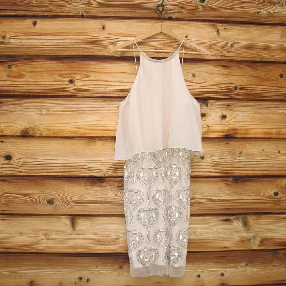 Aidan Mattox Bead Sheath Dress